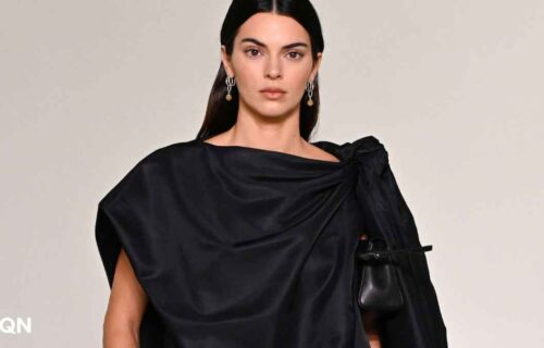 Kendall Jenner walks Bottega Veneta at Milan Fashion Week as boyfriend Jacob Elordi cheers from the front row